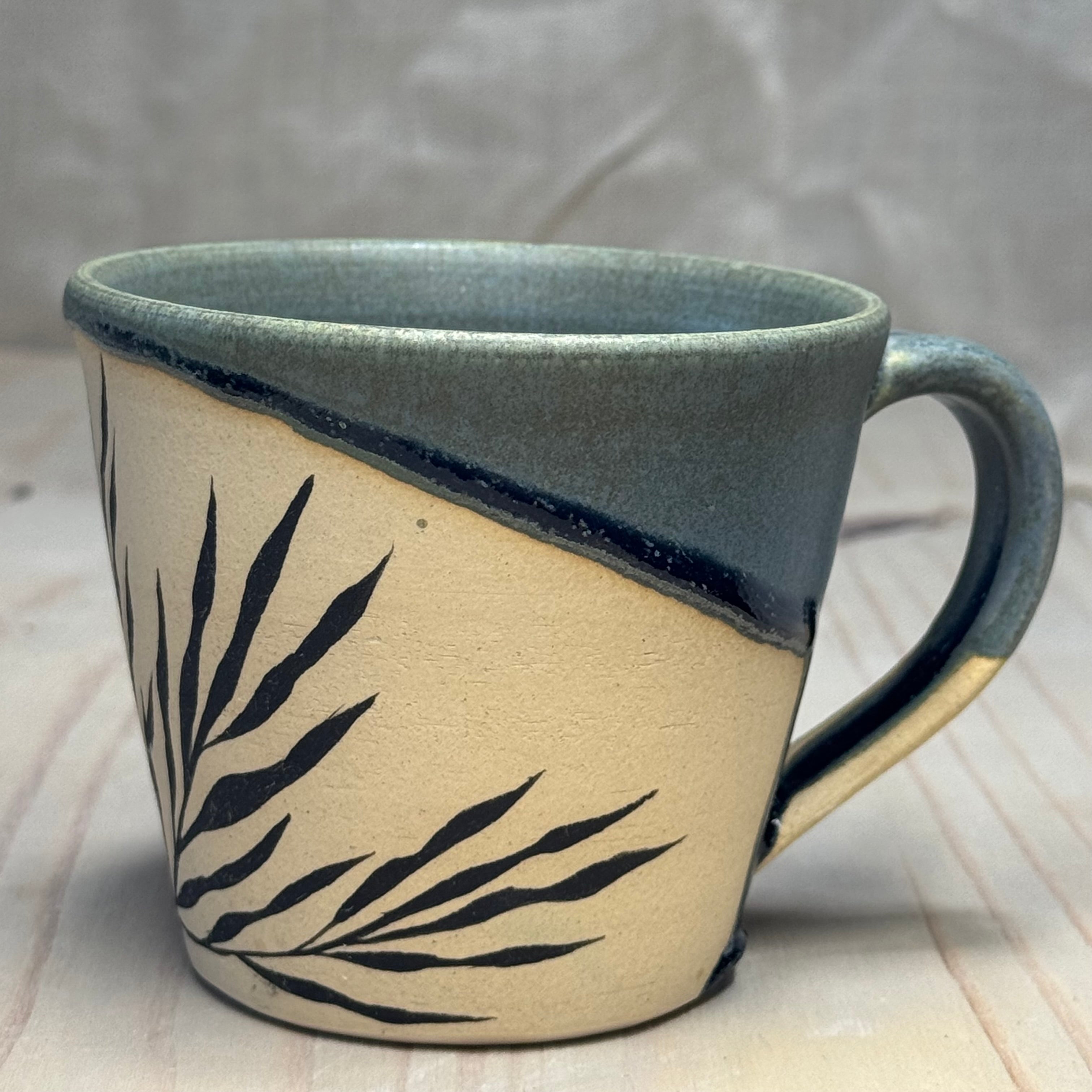 Blue Leaf Mug 1