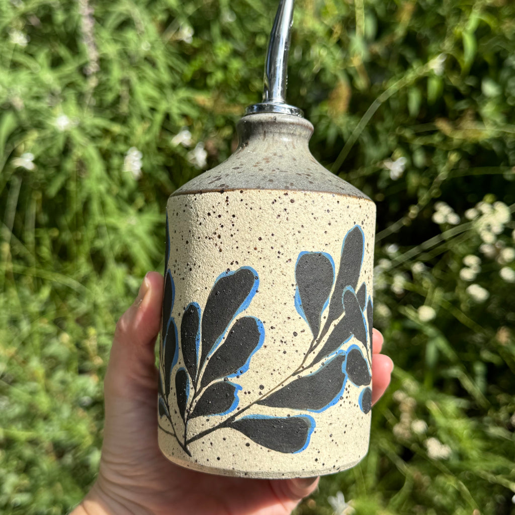 Blue Leaf Oil Bottle