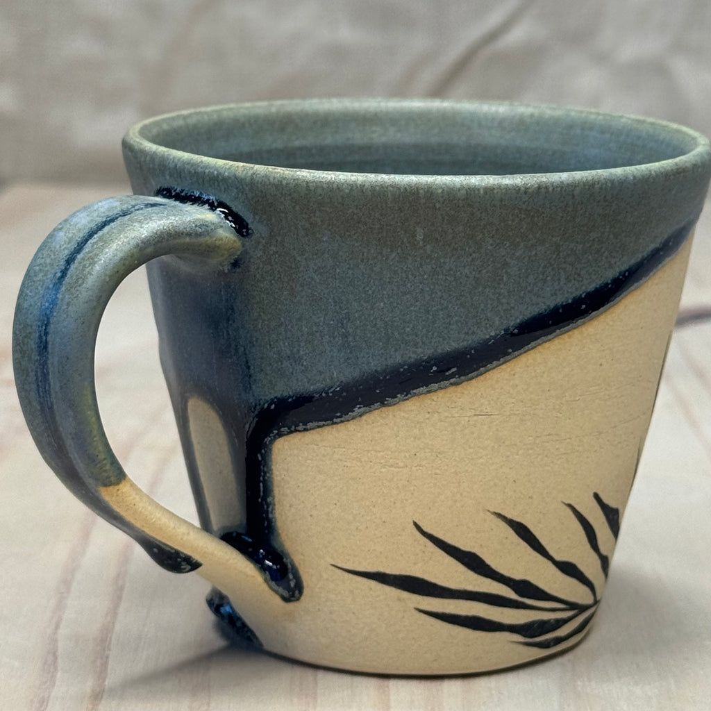 Blue Leaf Mug 1