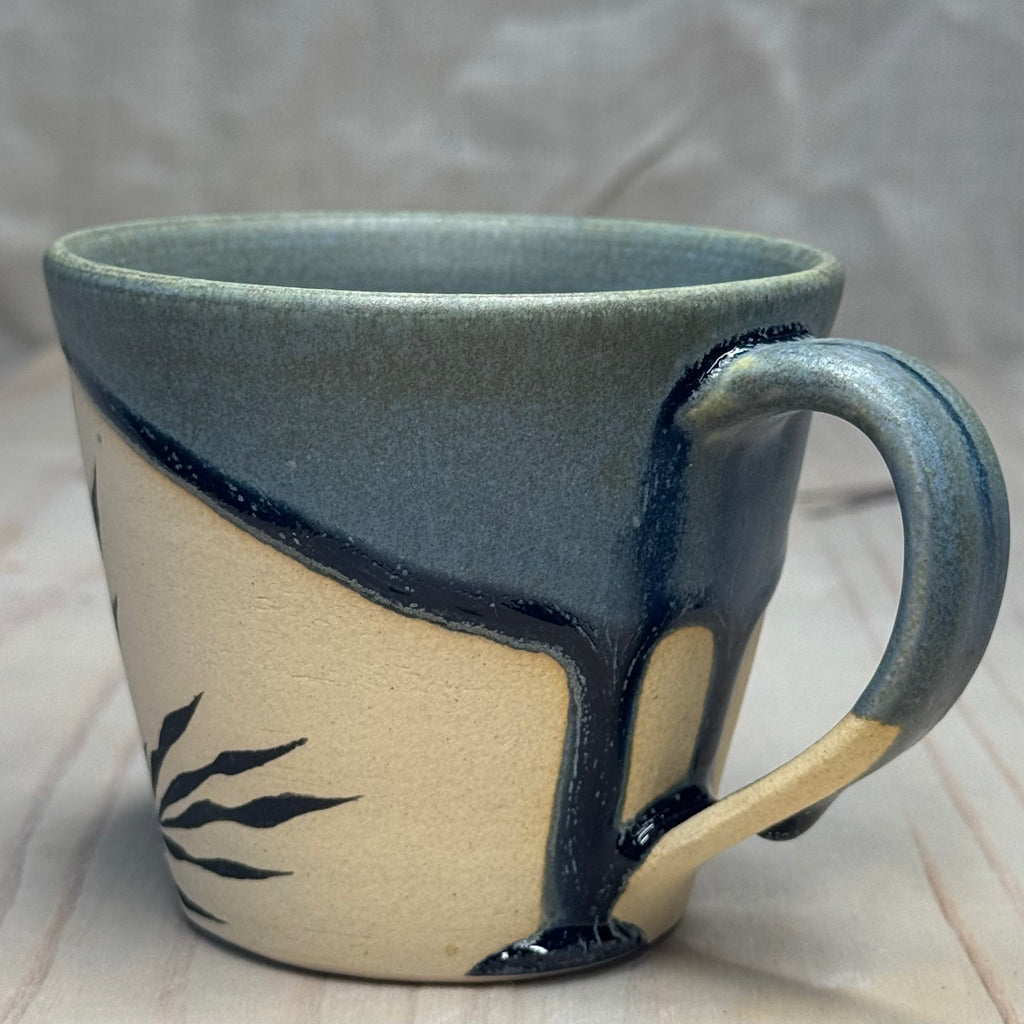 Blue Leaf Mug 1