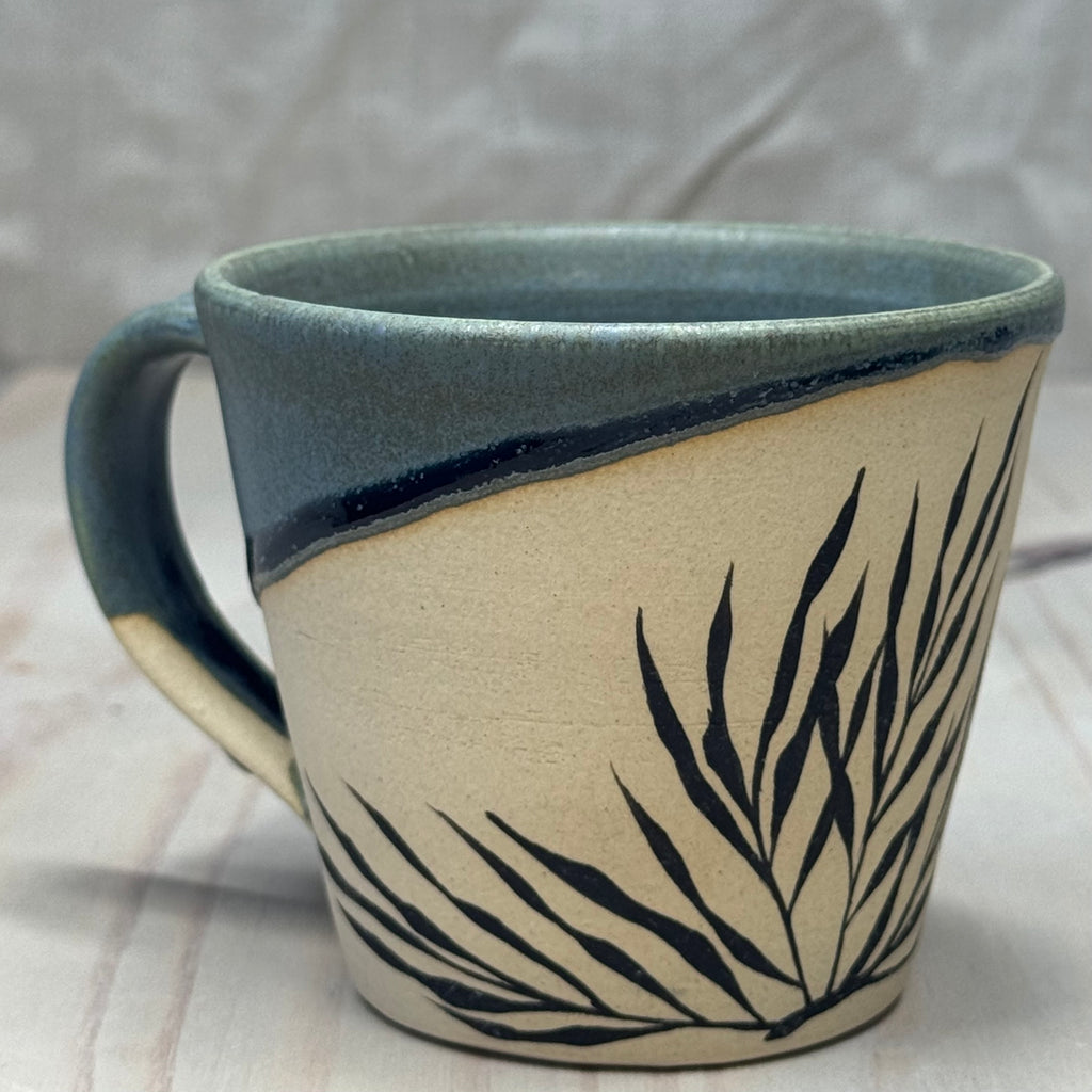 Blue Leaf Mug 1