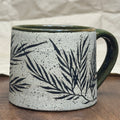 Green leaf mug