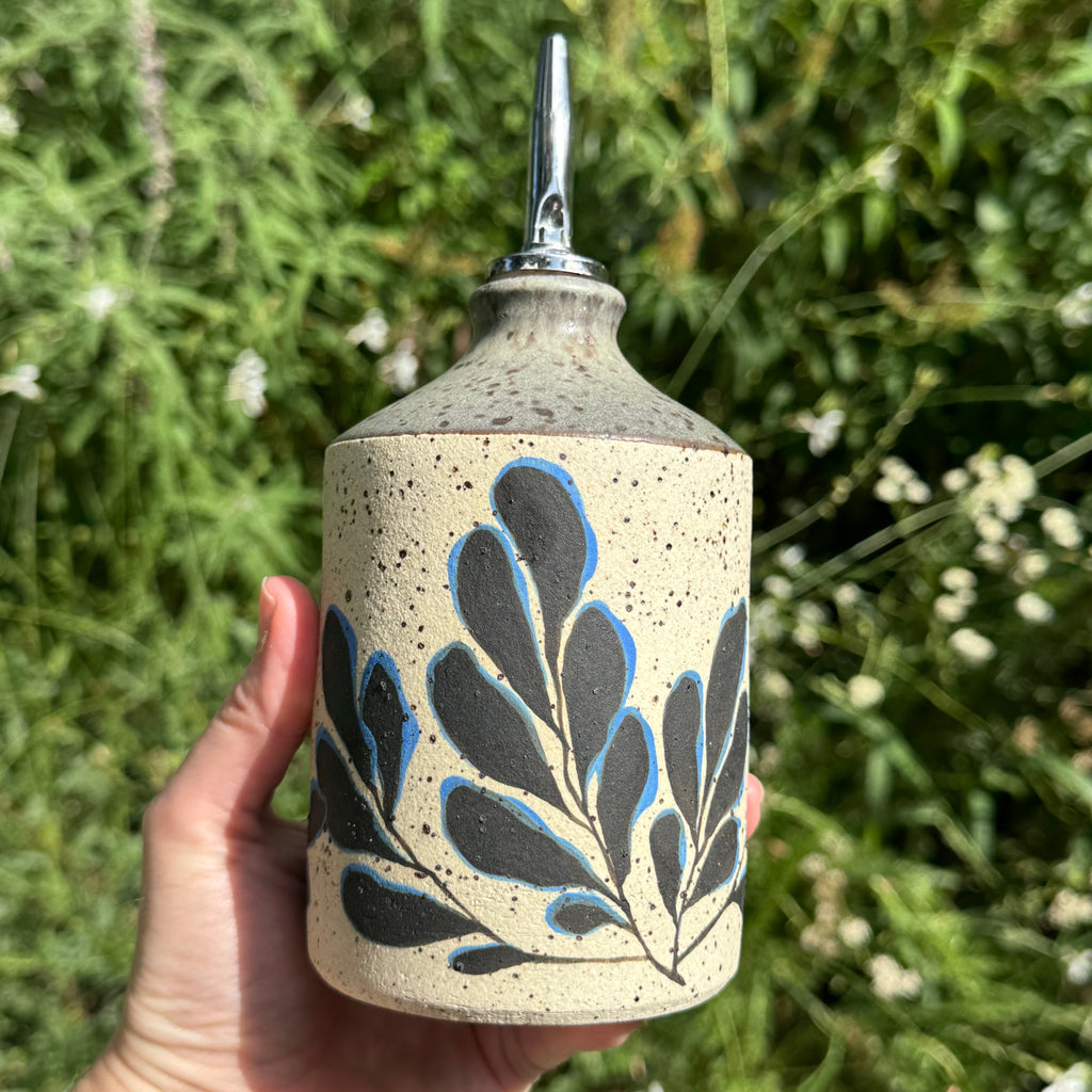 Blue Leaf Oil Bottle