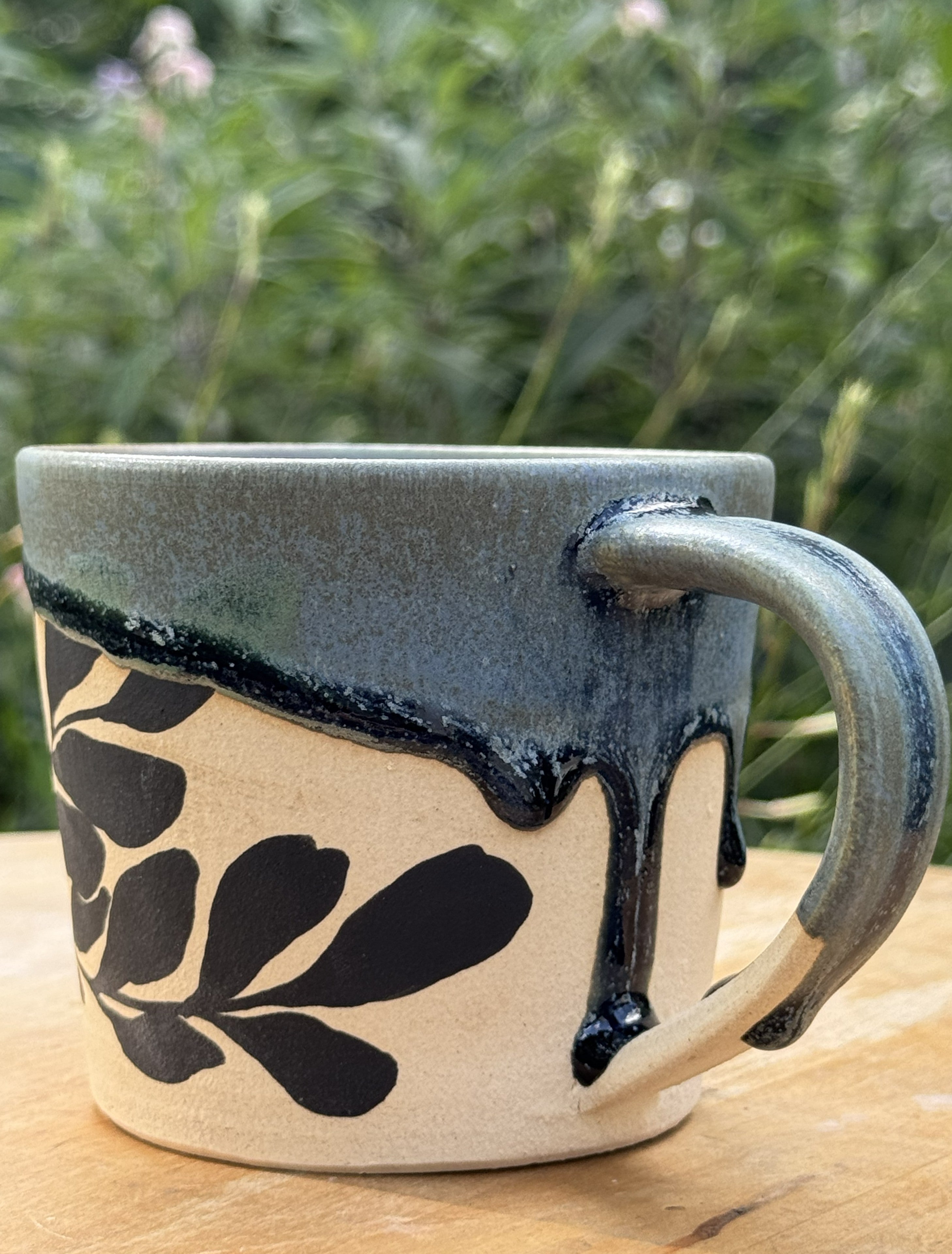 Blue Leaf Mug