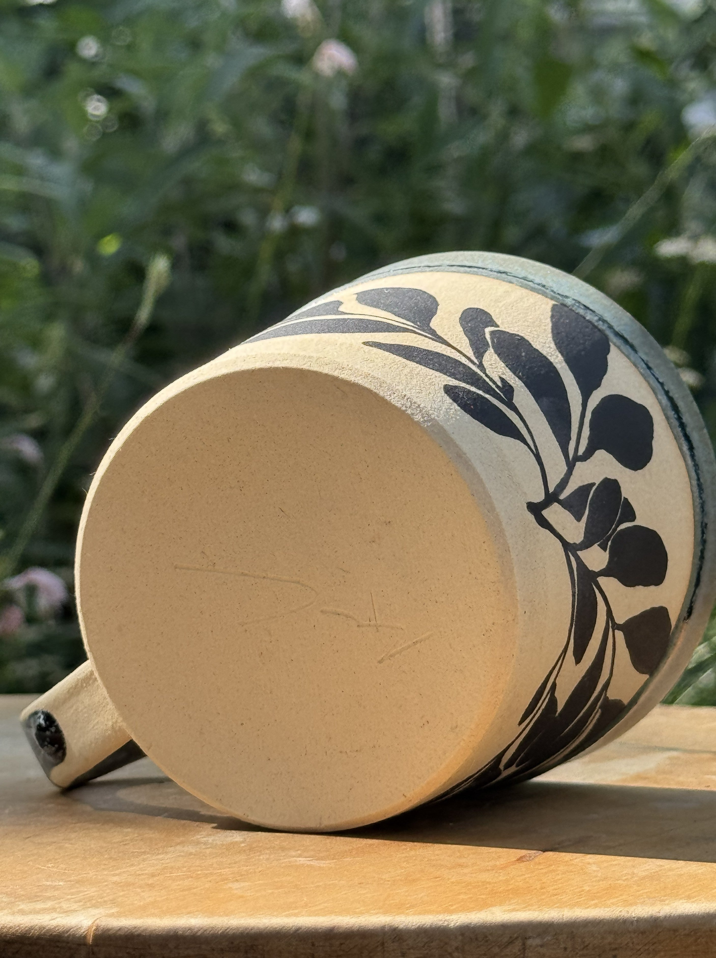 Blue Leaf Mug