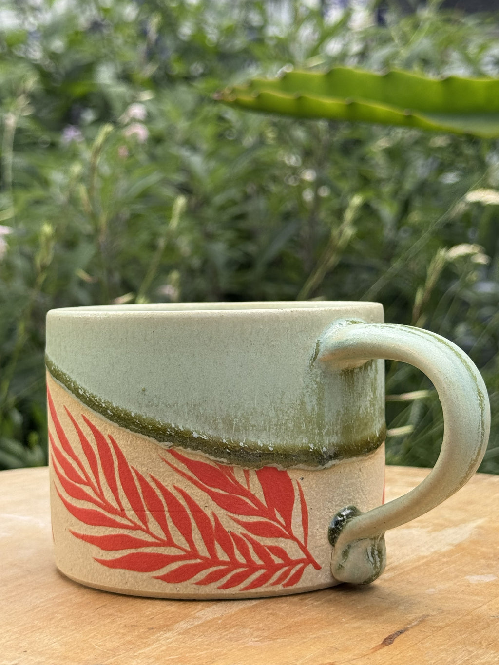 Tropical Red Leaf Mug