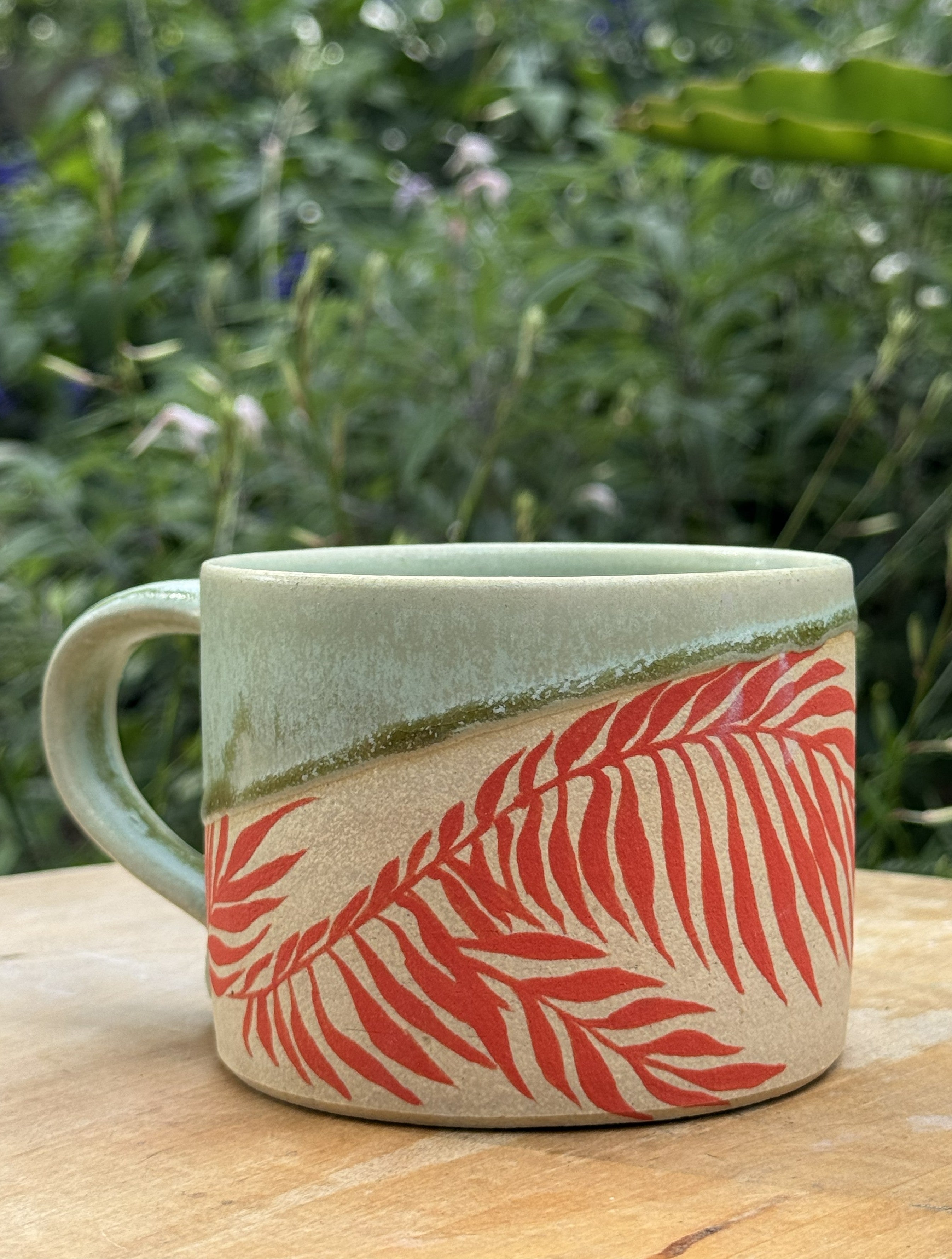 Tropical Red Leaf Mug